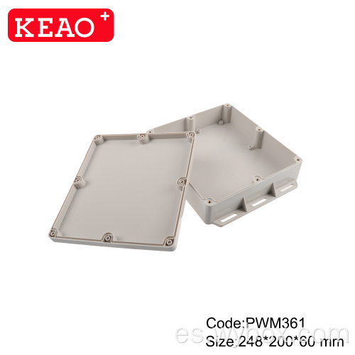 Caja de montaje en pared de ABS, caja impermeable para exteriores, caja de conexiones para carril din, caja de conexiones con terminales PWM361 con 248 * 200 * 60 mm